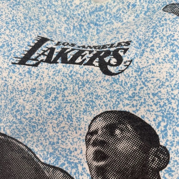 Vtg Magic Johnson Ts Sweatshirt Mens XL Lakers Crewneck 90s NBA All Over Print - Picture 15 of 16